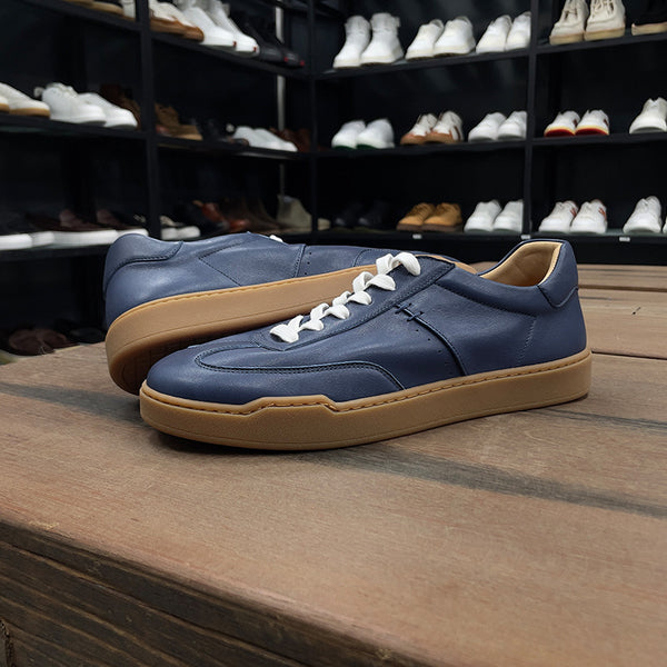 Premium Cowhide Men's Casual Leather Sneakers - Breathable Height-Increasing Shoes