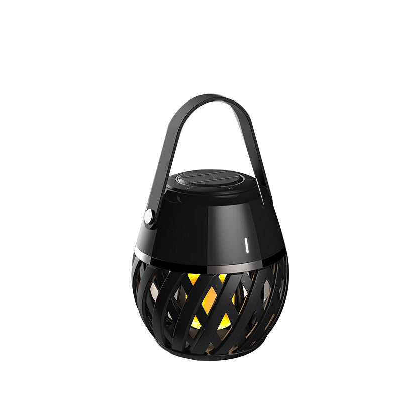 Waterproof Flame Effect Bluetooth Speaker - Portable LED Torch Light with 3D Fire Ambiance