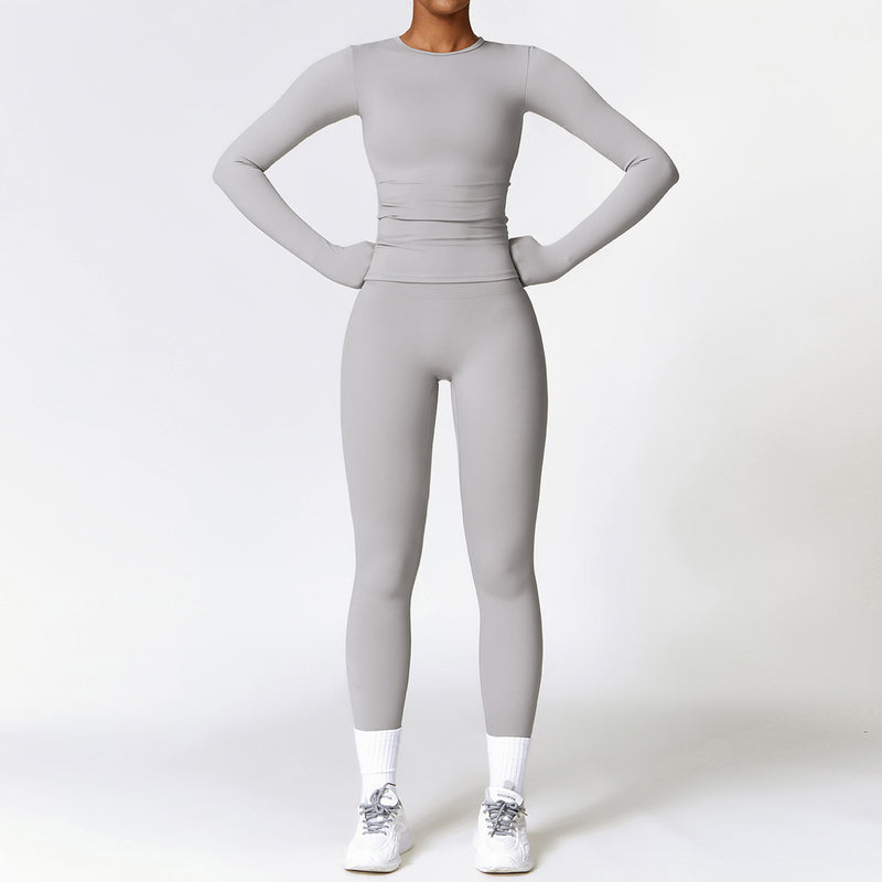 Women's Premium Brushed Yoga Set - Quick-Dry Fitness Tracksuit