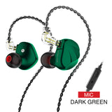 TRN VX Professional Hybrid In-Ear Earphones - 6BA+1DD Drivers with Detachable Cable