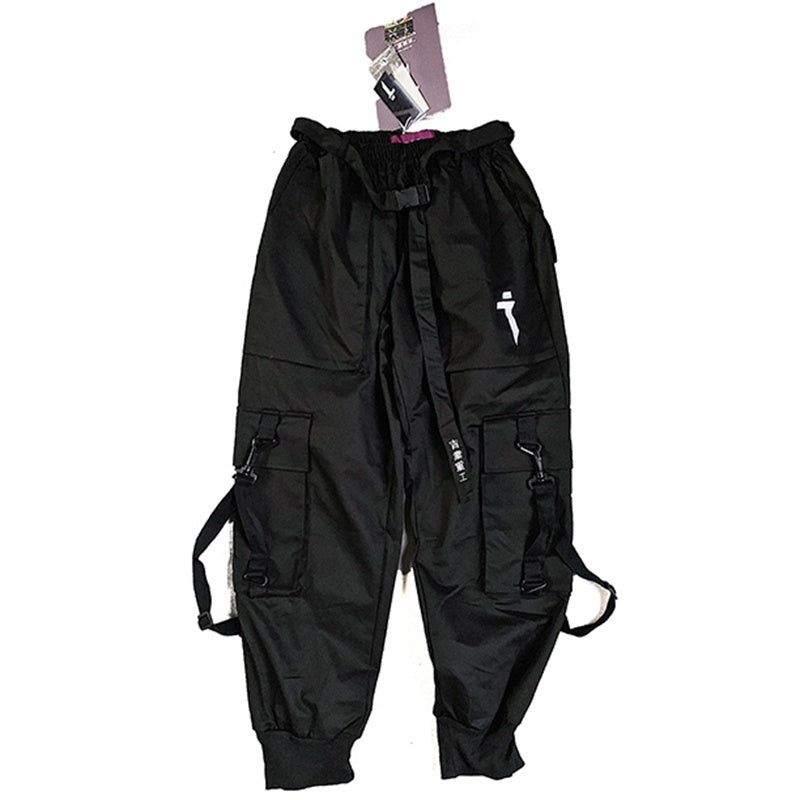 Urban Street Style Cargo Overalls - Men's Loose Fit Hip Hop Pants