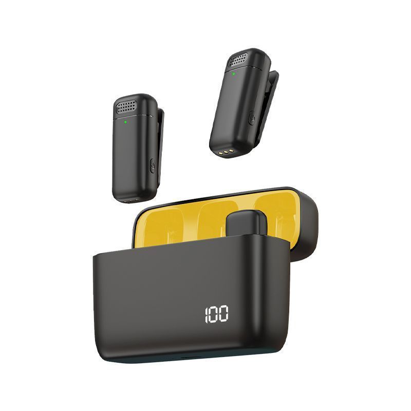 Professional K6 Wireless Collar Clip Microphone - Dual Channel System for Live Streaming & Broadcasting