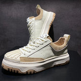 Men's Premium Leather Height Increasing Sports Shoes - Thick Sole Athletic Footwear