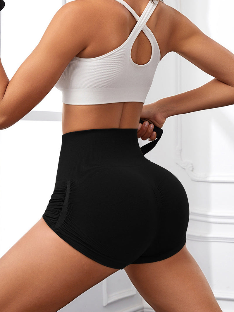 Premium High-Waisted Scrunch Butt Lifting Workout Shorts - Seamless Yoga & Gym Biker Shorts for Women