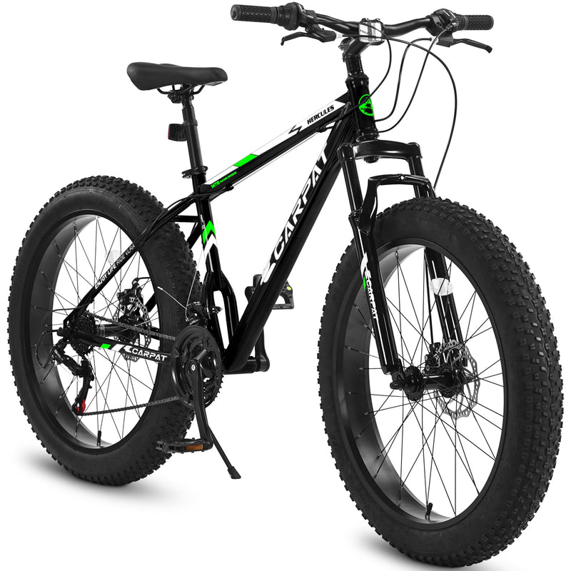 Adventure Mountain Bike S26109 - Black & Green 26-Inch Manual Bicycle