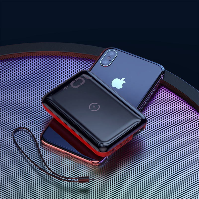 Premium 10000mAh Wireless Power Bank with LED Digital Display - Compact Fast Charging Portable Battery