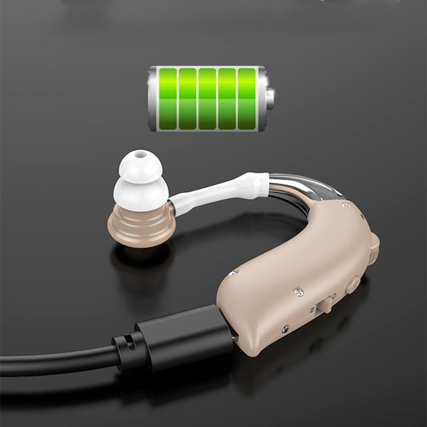 Rechargeable Hearing Aid Earphones - Sound Amplifier with Plastic Design
