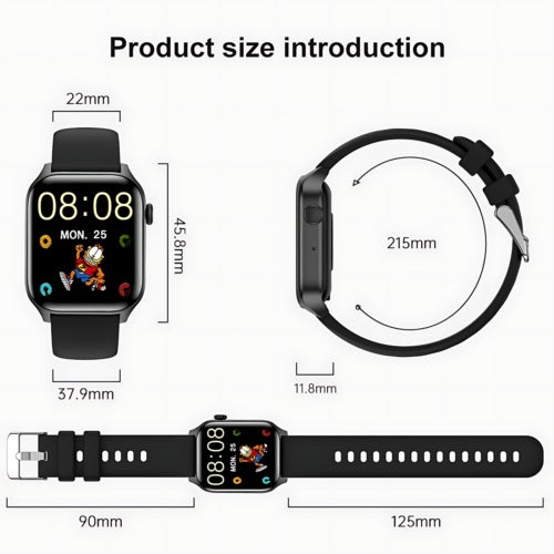 Advanced Fitness Smartwatch - 1.9" HD Display with Heart Rate Monitor & Bluetooth Calling