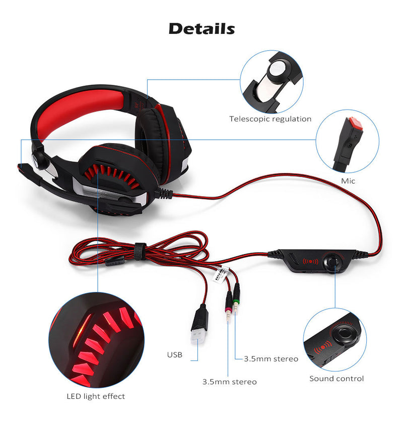 Professional Gaming Headset with Crystal Clear Microphone - Blue E-Sports Audio Experience
