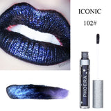 Rouge à lèvres liquide hydratant couleur bonbon, imperméable et pailleté, maquillage longue tenue