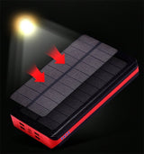 30,000mAh Solar Power Bank - Portable Wireless Charger with LED Display