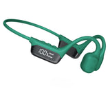 Wireless Bone Conduction Headphones with Digital Display - Waterproof Sports Bluetooth Headset