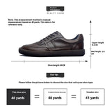 Premium Leather Sneakers - Breathable Low Top Vintage Men's Casual Shoes