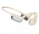 Wireless Bone Conduction Headphones with Digital Display - Waterproof Sports Bluetooth Headset