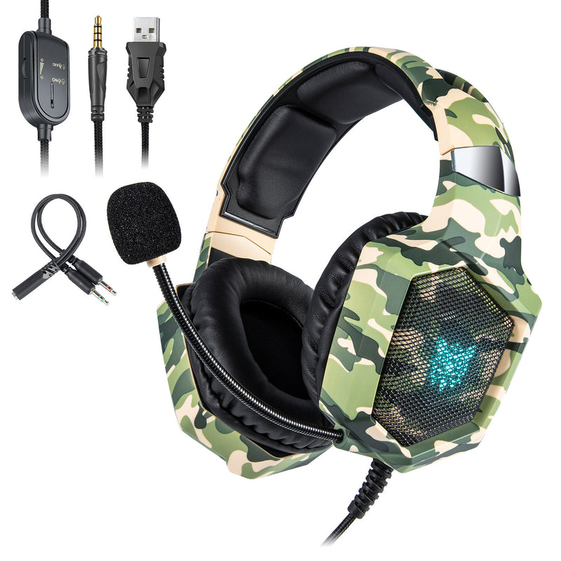ONIKUMA K8 Professional Gaming Headset with Microphone - Wired Over-Ear Headphones