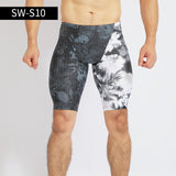 Stylish Men's Five Point Boxer Swimming Trunks - Quick Dry Polyester Swim Shorts