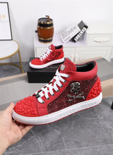 Premium Genuine Leather High-Top Skeleton Design Men's Breathable Shoes