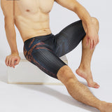 Stylish Men's Five-Point Swimming Trunks - Quick-Dry Polyester Swim Shorts