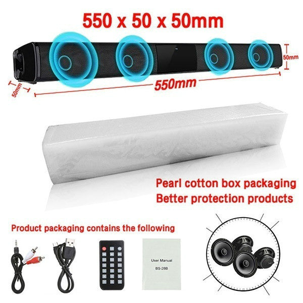 Premium Bluetooth Home Theater Sound System - Wireless Computer Speaker with Remote Control