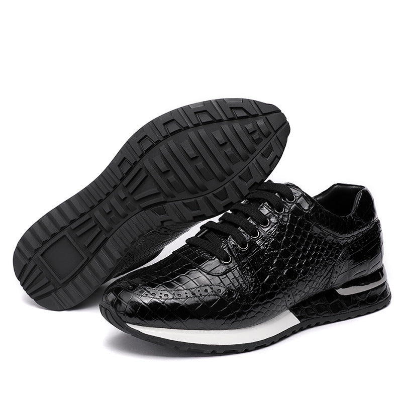 Stylish Men's Retro Fashion Casual Lace-Up Sneakers - Comfortable Walking Shoes