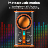 Futuristic Transparent Bluetooth Speaker with LED Light Show - Wireless Stereo Sound System