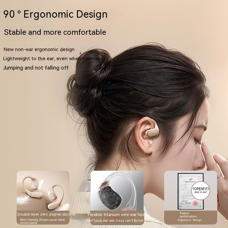 Wireless Sports Bluetooth Headset - 8-10 Hour Battery Life & Comfortable Ear Hook Design
