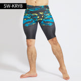 Stylish Men's Five-Point Swimming Trunks - Quick-Dry Polyester Swim Shorts