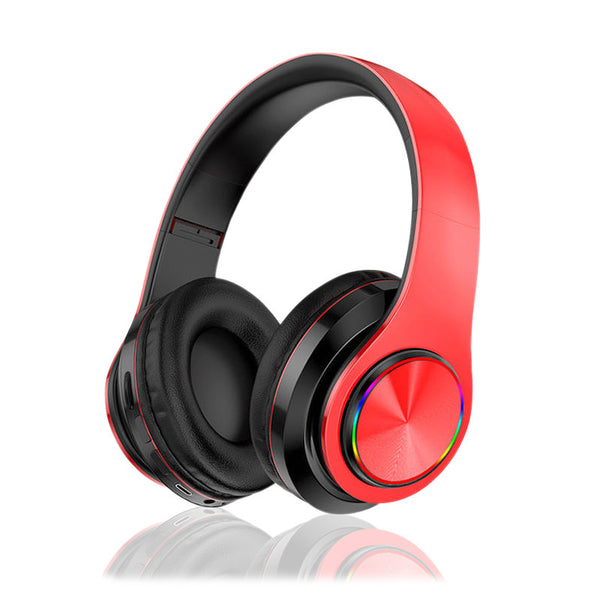 Wireless Bluetooth Gaming Headset with 7-Color LED Lights - 22H Battery Life