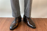 Men's Premium British Oxford Leather Dress Shoes - Classic Formal Business Footwear