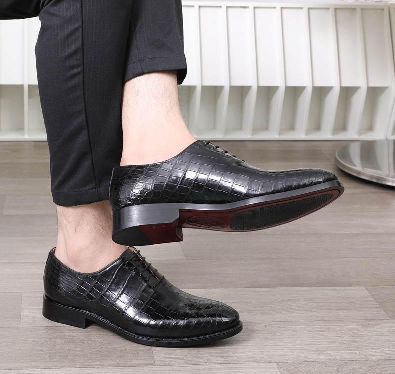 Sophisticated Genuine Leather Oxford Dress Shoes for Men