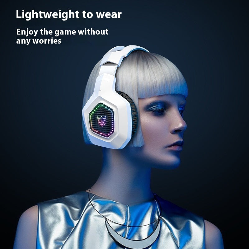 RGB Gaming Headset - Wireless Bluetooth 2.4G with Low Latency & Charging Case
