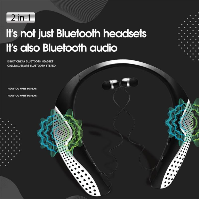 Wireless Bluetooth 5.0 Sports Neckband Headphones - 100H Playtime Gaming Earbuds