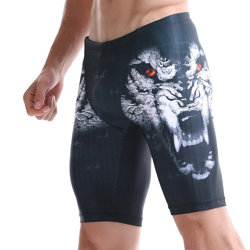Quick-Dry Competition Swimming Trunks - Men's Athletic Swimwear