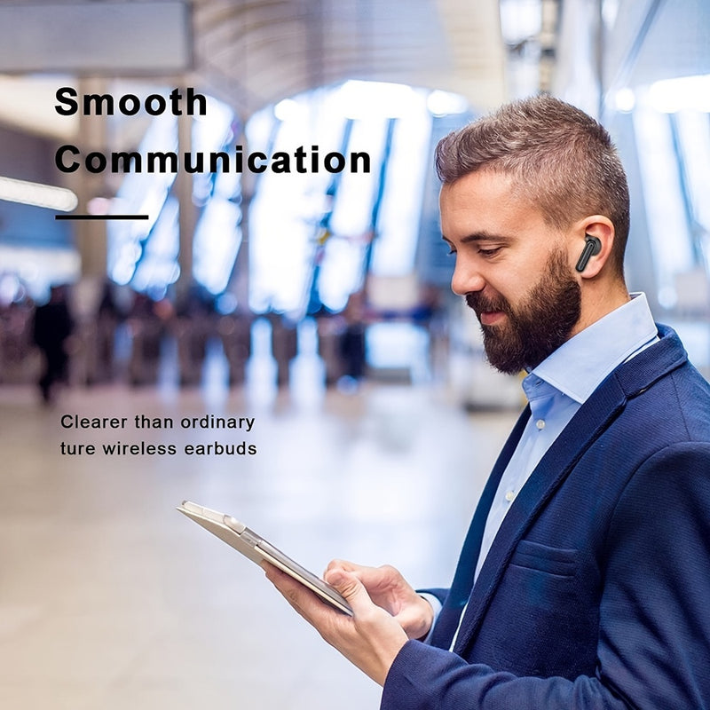 Wireless Bluetooth 5.3 Earbuds - Semi-In-Ear True Wireless Headphones with 7H Battery Life