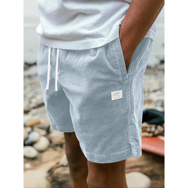 Men's Casual Drawstring Shorts with Letter Print - Comfortable Summer Wear
