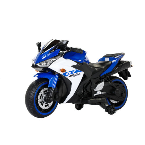Premium 12V Electric Motorcycle for Kids - Safe Ride-On Toy with Training Wheels & LED Lights