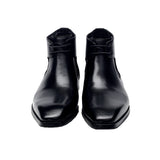 Premium Men's High-Top Carved Martin Boots - Genuine Leather Oxford Style