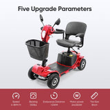 Premium 4-Wheel Electric Mobility Scooter - 330lbs Capacity, 18-Mile Range