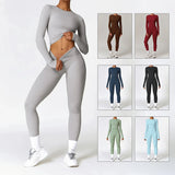 Women's Premium Brushed Yoga Set - Quick-Dry Fitness Tracksuit