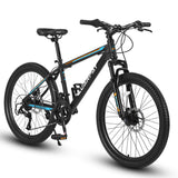 Adventure-Ready 26-Inch Mountain Bicycle - Black & Blue Design
