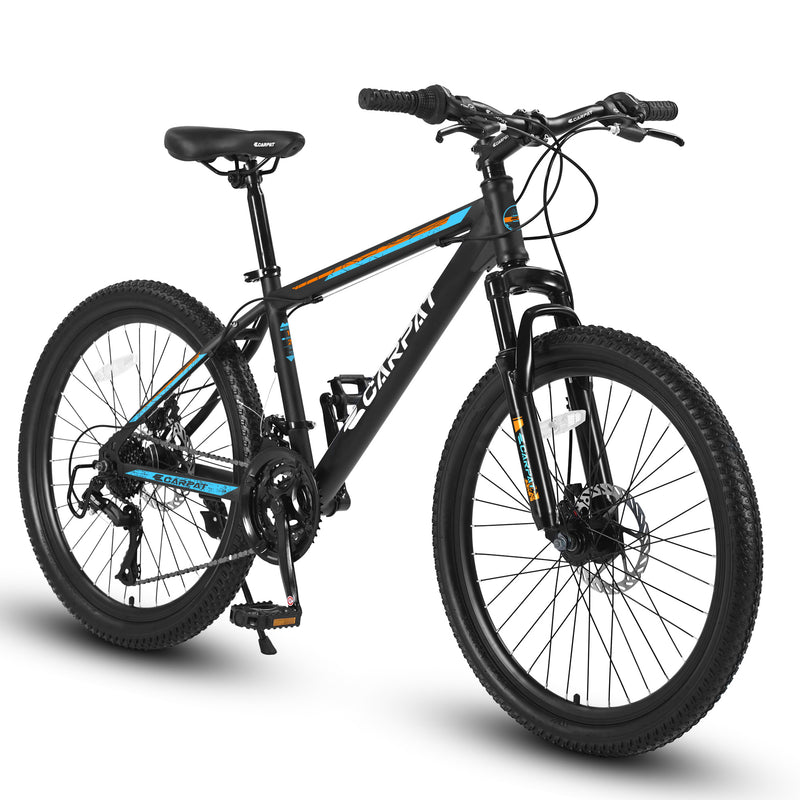 Adventure-Ready 26-Inch Mountain Bicycle - Black & Blue Design