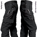 Men's Tactical Outdoor Training Pants - Quick-Dry Cotton Polyester Cargo Trousers