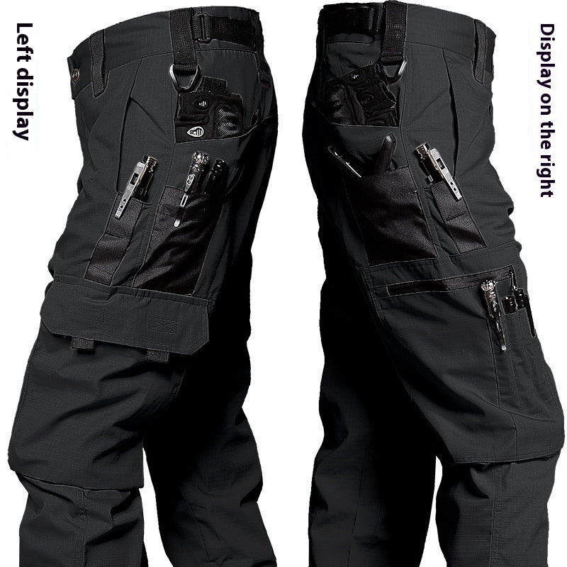 Men's Tactical Outdoor Training Pants - Quick-Dry Cotton Polyester Cargo Trousers