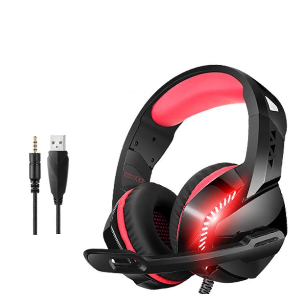 Professional Gaming Headset with Built-in Sound Card & Optical LED Lighting