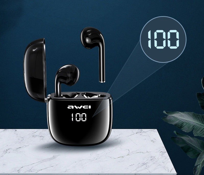 Wireless Bluetooth 5.0 Earbuds with Active Noise Cancellation & Digital Display