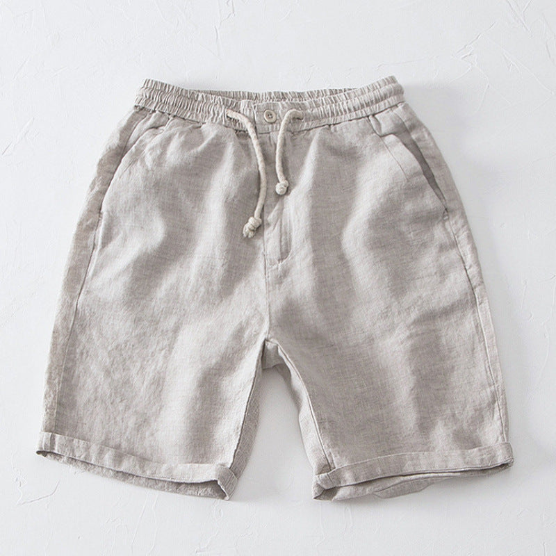 Premium Men's Linen Tapered Pants - Summer Lightweight High Waist Trousers