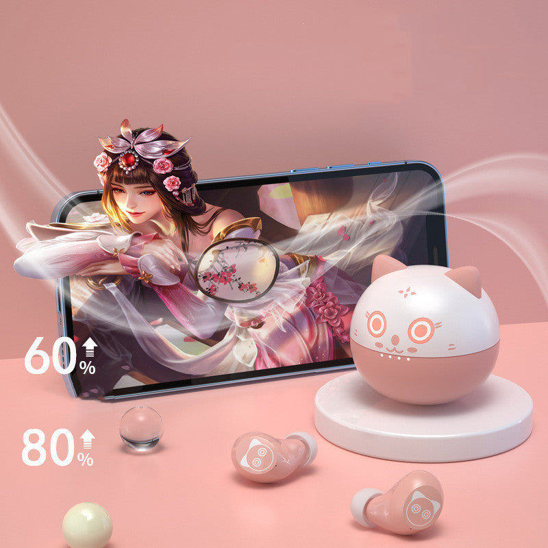 Adorable Wireless Bluetooth Earbuds - Rechargeable Mini Cute Headphones