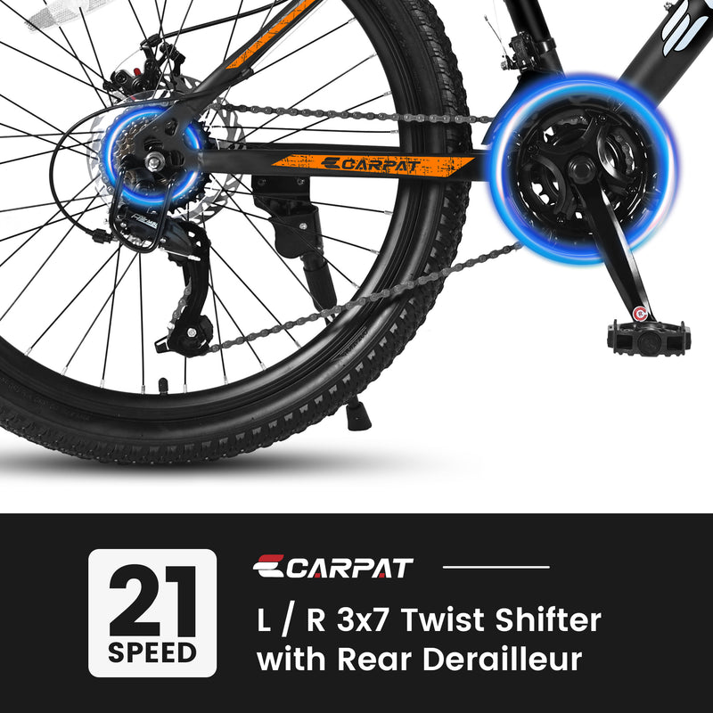 High-Performance 26-Inch Mountain Bike with Shimano 21-Speed Transmission & Disc Brakes