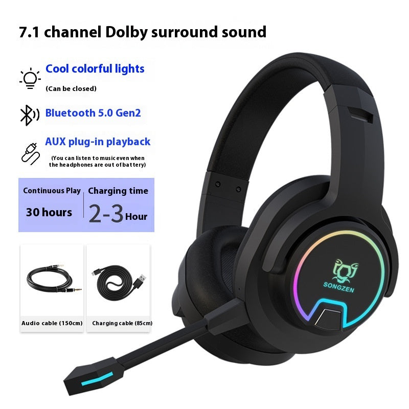 Wireless Gaming Headset with Microphone - E-Sports Noise Reduction Bluetooth Headphones