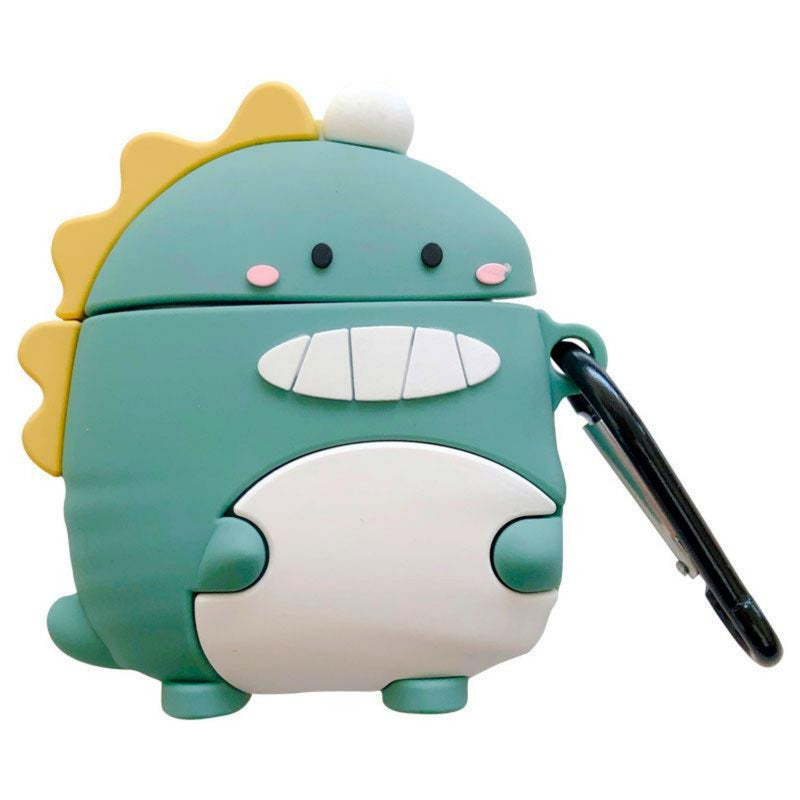 Adorable Cartoon Silicone AirPods Case with Carabiner - Protective Earphone Cover